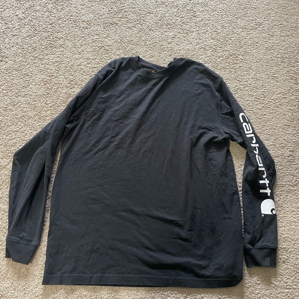 Large Black Carhartt Long Sleeve Shirt